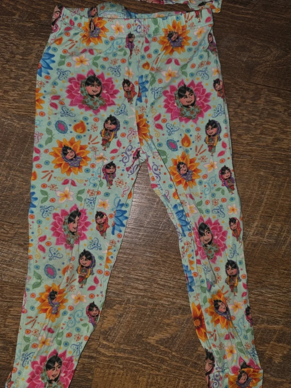 Posh Peanut Light Blue Floral & Character Long Sleeve Pajama Set